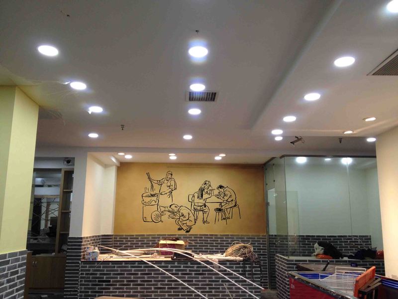 合肥工装彩绘|合肥阿拉丁彩绘案例|合肥火锅店墙体彩绘|京剧火锅人物彩绘